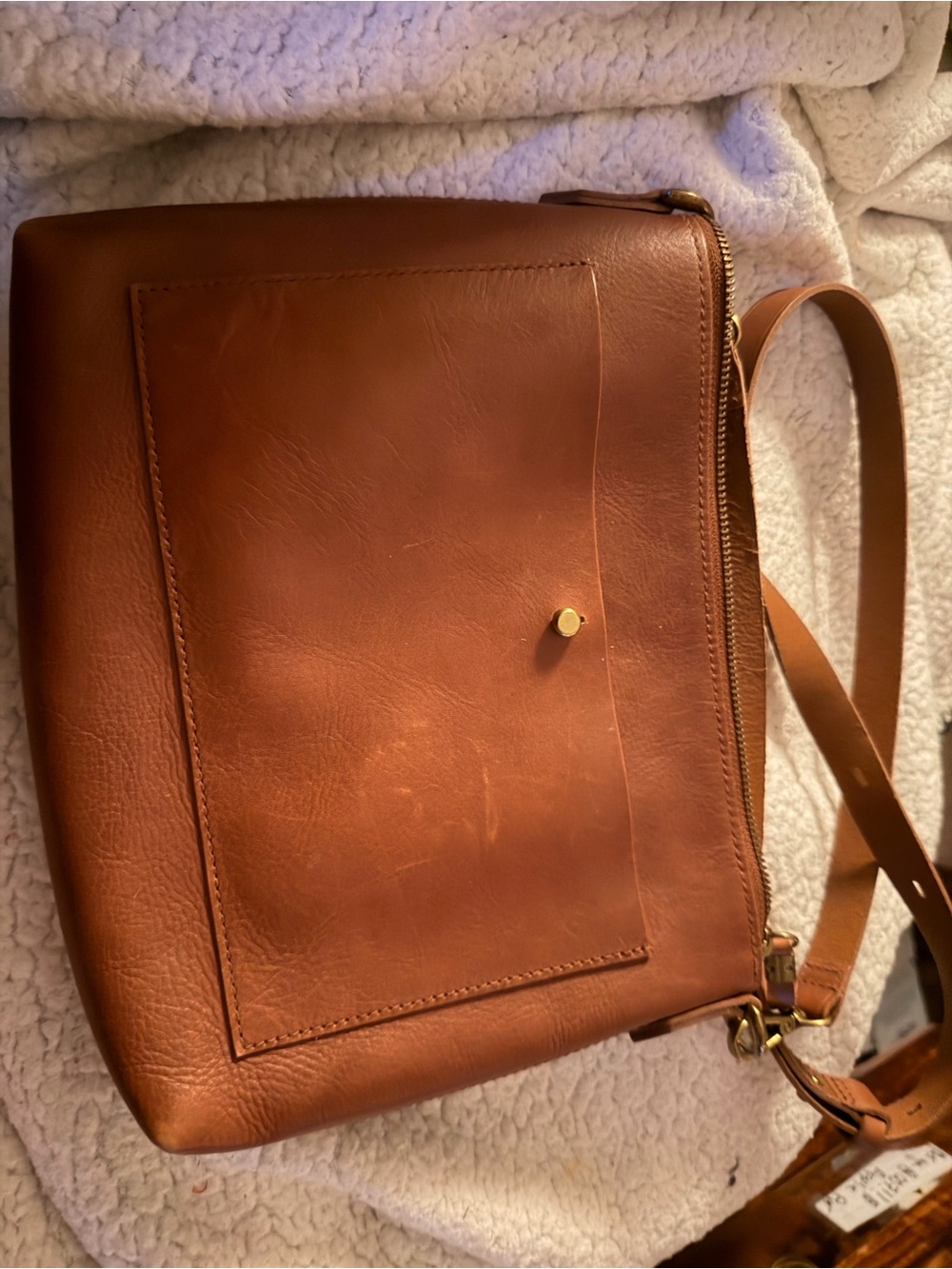 Madewell Tan Brown Leather Shoulder Bag